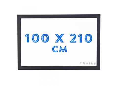Chalky Beyaz Yazı Tahtası Siyah Çerçeveli 100x210 cm